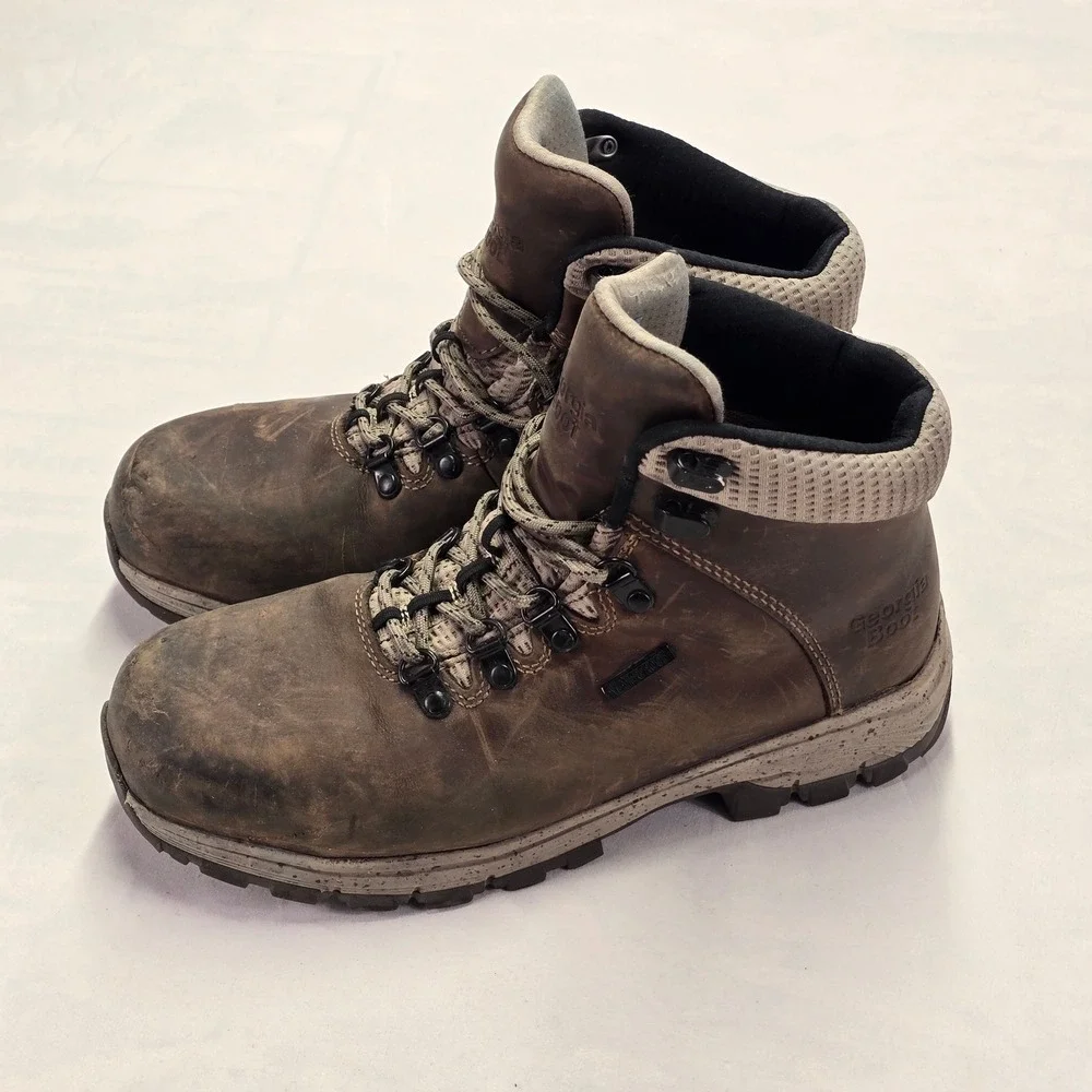 Georgia Boot Eagle Trail Women's Alloy Toe Waterproof Hiking Work Boots Size 8M - Picture 1 of 9